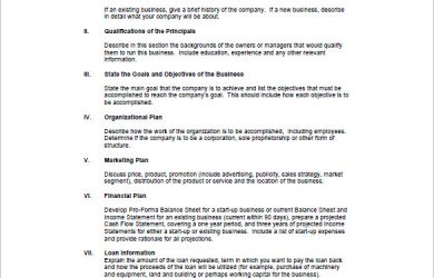 business plan outline business plan outline example1