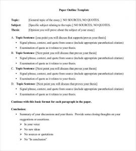 business plan outline example essay paper outline template