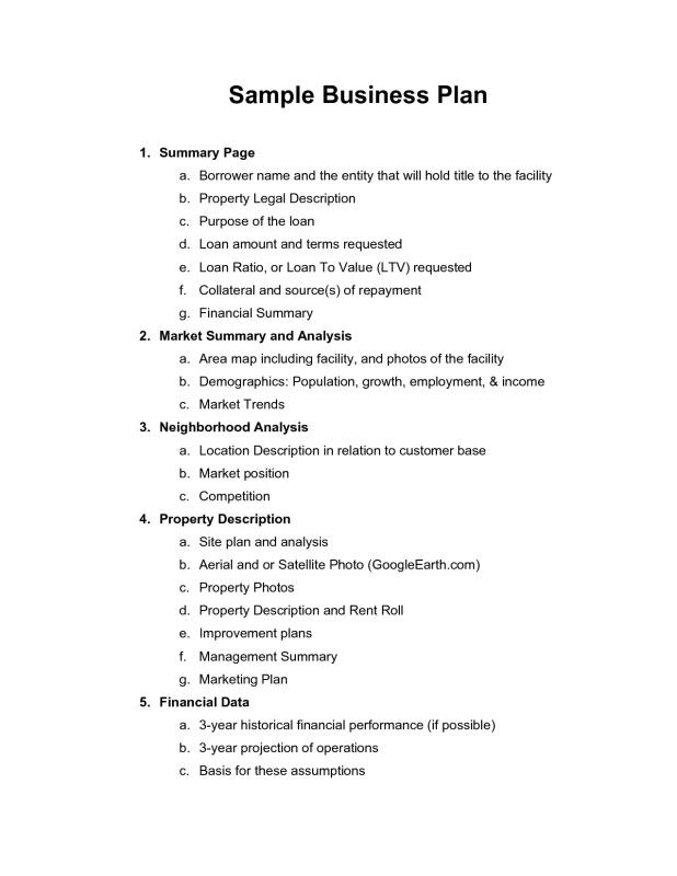 business plan sample pdf