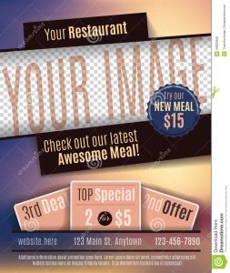 business postcard template restaurant flyer advertisement template vector design coupon space your custom image