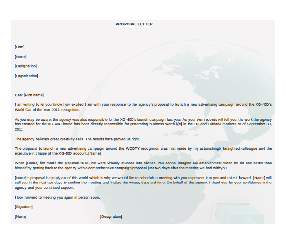 business proposal template word