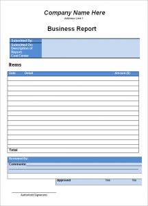 business report template nightly business report