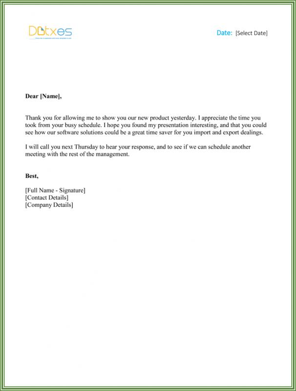 business thank you letter