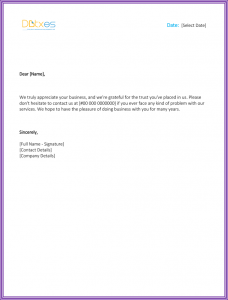 business thank you letter thank you for your business letter