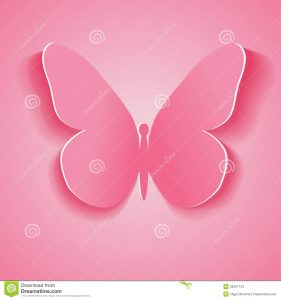 butterfly wing template symbol pink butterfly cut out paper vector illustration eps decorative greeting card