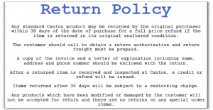 cancellation letter template return policy