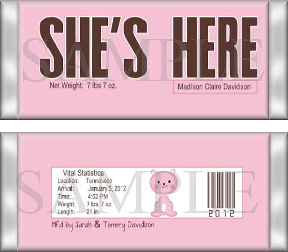 candy bar wrapper template