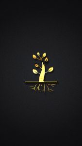 car logo design golden tree background iphone wallpapers