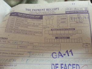 car sale receipt tax payment receipt