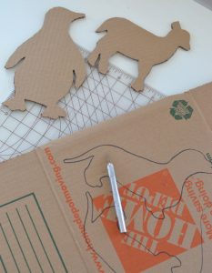cardboard box template cartes animaux