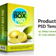 cardboard box template product box psd template