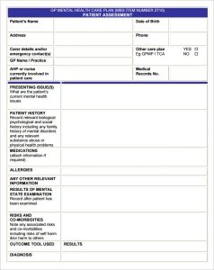 care plan template patient care planning template