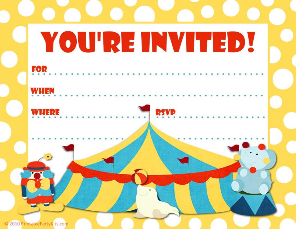 carnival invitation template