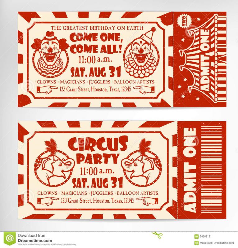 carnival ticket template