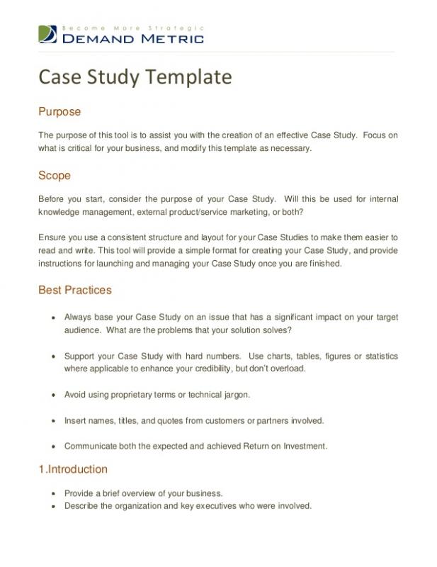 case study format