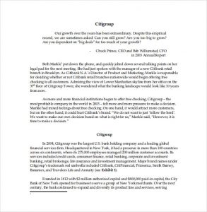 case study format citibank case study word template free download