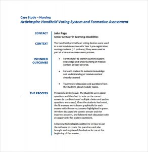 case study format nursing case study pdf format template free download