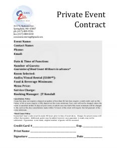 catering contract sample private event contract