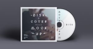 cd cover design template disk cd cover presentation brand music mock up psd