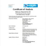 certificate of analysis certificate of analysis fda