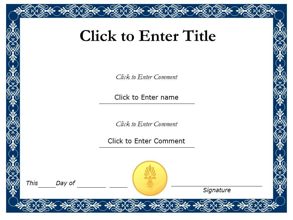 certificate template powerpoint