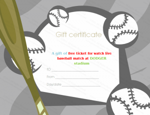 certificate templates free download baseball tickets gift certificate template