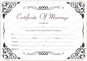 certificate templates free download wedding certificate template with traditional swirls