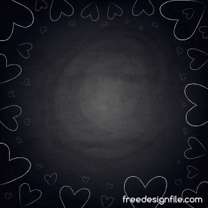chalk board font chalkboard background with heart frame vector