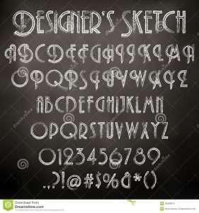 chalk lettering font vector chalk sketched font illustration characters blackboard background
