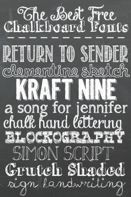 chalkboard fonts free
