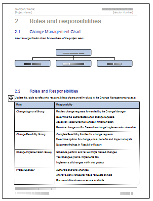 change management planning template