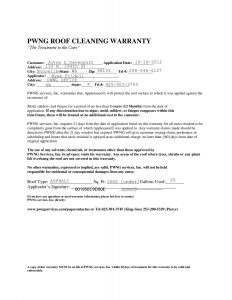 change order request form roof cleaning warranty page