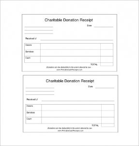 charitable donation receipt charitable donation receipt doc download