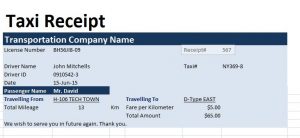 charitable donation receipt template taxi receipt template image