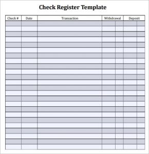 check register template check register pdf