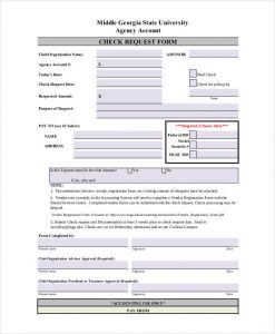 check request form agency account check request form