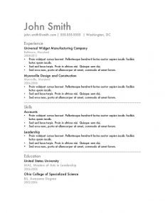 check template word resume template