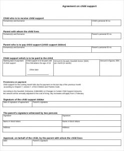 child support agreement template child support parent agreement template