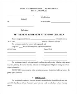 child support agreement template child support settlement agreement template