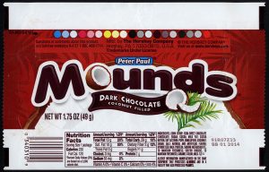 choc bar wrappers cc hershey peter paul mounds dark chocolate candy bar wrapper