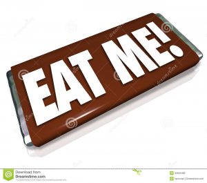 choc bar wrappers eat me candy bar wrapper offensive insult phrase words chocolate to encourage you to indulge snack to you