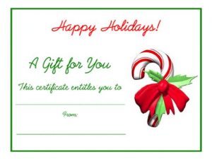 christmas gift certificate cane holiday certificate template printable