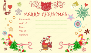 christmas gift certificate templates christmas fun gift certificate template