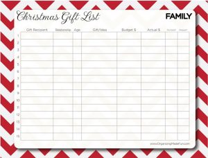 christmas list printable familychristmaslistorganizer