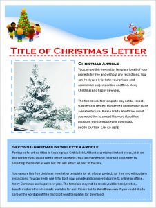 christmas newsletter template christmas holiday newsletter template