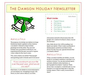 christmas newsletter template holiday newsletter template