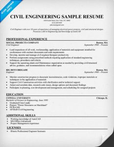 civil engineering resume civil engineering sample resume