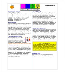 class newsletter template classroom newsletter format
