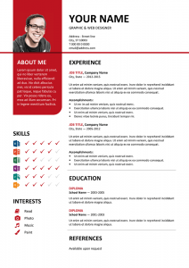 classic resume template bayview resume resume red