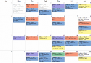 classroom schedule template calendar